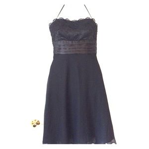 Black Halter Cocktail Dress